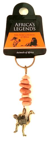 Gemstone Keyring - Ostrich - Click Image to Close